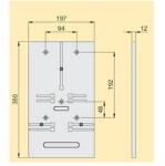 EMITER Fogyasztásmérő alátéttábla 3fázisú mérőhöz 63A 350mmx 197mmx szürke TL 3F Z. U. P. Emiter - 9172035