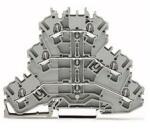 WAGO Átmenő sorkapocs L/L/L TS35 3-szintes 24A 0.75-2.5mm2 szürke rugószorításos rugószorításos WAGO - 2002-3201