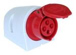 PCE Ipari dugalj falra szerelhető 3P+E 32A 400V(50+60Hz) piros IP44 műanyag 6h-pozíció csavaros PCE - 124-6