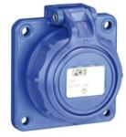 PCE Dugalj beépíthető 2P+E +csapófedél 16A 3P 250V műanyag 75x75mm kék egyenes csavaros Nautilus PCE - 20352-8b