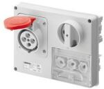 Gewiss Ipari dugalj ráépíthető 3P+E 3xD01 hengeres betét mechanikai reteszelés 16A IP44 IB GEWISS - GW66130