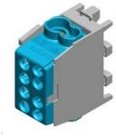 Pollmann Fővezetéki leágazókapocs 130/100A Cu/Al csavaros kék 2x25+2x16mm2 HLAK 25 1/2 M2 Pollmann - 2080137