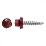 Evotools Surub Autoforant Rosu Cu Varf Normal Filet Pentru Metal Si Saiba Epdm / 4.8X16Mm - 200Buc (675839)