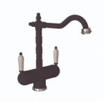  Baterie Bucatarie Florentina Aria Negru/Antracit Cu Manere Ceramica (57760)