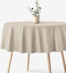 Goldea față de masă decorativă malaga - cafea natural - rotundă Ø 180 cm Fata de masa