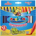  Комплект флумастри Carioca Jumbo, 12 цвята с дебел връх