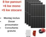 Deye Sistem complet fotovoltaic 8 kw panouri+ 6 kw monofazat + 5 kw stocare (M-SIS-AC-8-6KW-MONO-5)