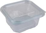  Ételtároló doboz, egybefedeles, műanyag, szögletes, 250 ml, 100 db, Party , víztiszta (KHMU290)