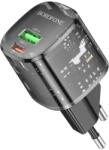 BOROFONE Incarcator de retea "BN17" Quick Charge 20W 1x USB-A + 1x USB Type-C transparent - vexio