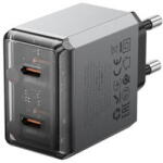 BOROFONE Incarcator de retea „BN21, Quick Charge 40W, 2 x USB Type-C, gri metal - vexio