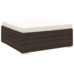 vidaXL 1 db barna polyrattan moduláris lábtartó párnával (BAL-46801)