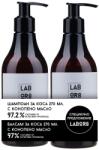 Labor8 Hemp Set - Șampon și balsam de păr cu ulei de cânepă, 2 x 270 ml