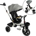 Pepita Tricicletă Pepita Fleppy cu scaun rotativ la 360°, scaun reglabil, mâner de împingere și coș - gri (TX-568-grey)