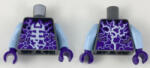 LEGO® Alkatrészek (Pick a Brick) Sötét Kékes-szürke Minifigura Felsőtest - Sötétlila Festéssel és Villám Mintával 6170090 (6170090)