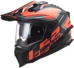 LS2 MX701 Explorer Alter enduro bukósisak fekete-fluo narancssárga-szürke matt
