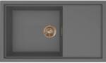 Elleci ELLECI- Mosogatótálca Sintesi 410 Keratek K99 Dark Grey bronz tartozékokkal (LKS41099BRZ) - groszmann