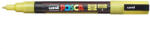 uni Dekormarker, Uni Posca PC-3M, 0, 9-1, 3 mm, kúpos hegy, csillámló sárga