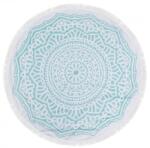  Prosop plaja rotund bumbac 100% cu franjuri, Fouta Ocean Prosop