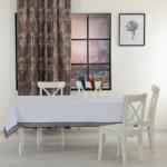 TABE Fata de masa cu bordura decorativa alb-negru, 160x220cm, Tabe Fata de masa
