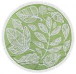  Prosop plaja rotund bumbac 100% cu franjuri, Fouta Frunze Prosop