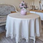 TABE Fata de masa rotunda, Natural Linen Umberto, maro(deschis) Fata de masa