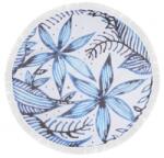  Prosop plaja rotund bumbac 100% cu franjuri, Fouta Violets Prosop