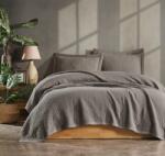 Saheser® Set cuvertura + 2 fete perna jacquard, 240x260cm, Lucette Mink