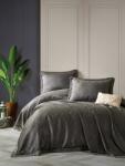 Cottonbox® Set lux cuvertura jacquard 250x260cm+2 fete perna, Esta Dark Blue