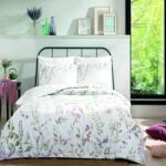 TAC Lenjerie pat dublu fosforescenta, bumbac 100% satinat, design floral, TAC Mako-Satin, Serenity Lenjerie de pat