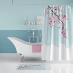 Tropik Home Perdea dus 3D cu 12 inele, 180x200cm, Sakura(floare de cires)