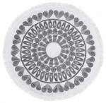  Prosop plaja rotund bumbac 100% cu franjuri, Fouta Inimi Prosop