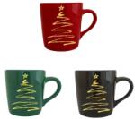  Fényes Bögre, Arany Fenyő Mintával (bgrkar001)