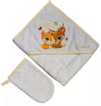  Babastar Frottir fürdőlepedő, fürdetőkesztyűvel 80*80 cm - Őzike és Róka - babastar