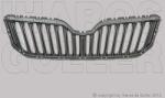Skoda Yeti 2013-2017 - Hűtődíszrács, fekete, króm keret nélkül