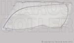 BMW 3 2001-2005 E46 - Fényszóró üveg bal (nem Coupé/Cabrio) TYC *