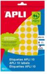 APLI Etikett APLI kör 10mm sárga kézzel írható 1008 etikett/csomag (LCA2730) - fotoland