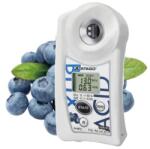 ATAGO PAL-BX|ACID7 Master Kit áfonya digitális refraktométer Brix érték (0-90％), savtartalom (0, 1-4％) és arányuk mérésére, 100 mérés rögzítése, NFC adatátvitel (7107)