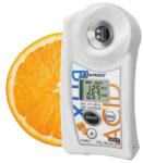 ATAGO PAL-BX|ACID1 Master Kit citrusfélék digitális refraktométer Brix érték (0-90％), savtartalom (0, 1-4, 2, 5-8, 8％) és arányuk mérésére, 100 mérés rögzítése, NFC adatátvitel (7101)