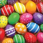 Ambiente Húsvéti szalvéta 33x33cm, 20db-os Painted Easter eggs