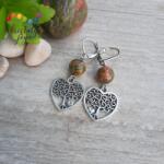 Kristály Jóga Shop Unakit ásvány fülbevaló, életfával