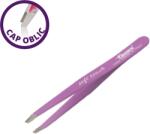 Focus Penseta pentru sprancene FOCUS SOFT cu cap oblic - LILIAC (mov deschis) (H620/E)