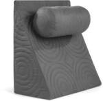 Somnart Perna Relax TV 60x68x30cm, ortopedica pentru citit, antireflux, cu husa detasabila, confortabila si rezistenta la spalari multiple la 40 grade, Gri (PERNA.ANTIREFLUX.*****02)