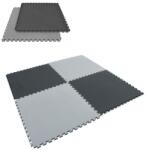  Puzzle Tatami Torna Szönyeg Elem 100 X 100 X 3 Cm Védőszegéllyel Világos Szürke/Fekete (STP3138SZF)