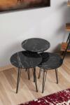 Plass Design Masuta de Cafea MDF Mime, Negru, 38 x 38 x 55 - 50, 45 cm (562PSD1103) Masa de cafea