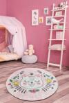 Chilai Home Covor de Copii Rotund Pisica Sophie, Multicolor, 200x200 cm (876CHL1213) Covor