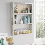 Adana Raft de perete Bucatarie Stonewall, 3 rafturi, 43x60x9 cm (956LCS2719) Raft