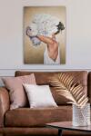 Bract Tablou Canvas Bujor Alb, Multicolor, 70x50 cm (529TCR2179)