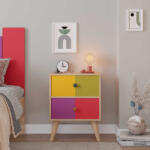 Adore Noptiera Adore Rainbow, 2 sertare, Rainbow, Multicolor, 44x66x44 cm (KMD-920-SX-1)
