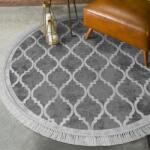 Alanur Home Covor de living / dormitor Rotund, Lavabil, Antiderapant, 100x100 cm (392ANR2129) Covor