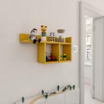 ASIR GROUP Raft de perete Room, Alb - Gri - Stejar - Galben, 72x37x18 cm (854KLN1720) Raft